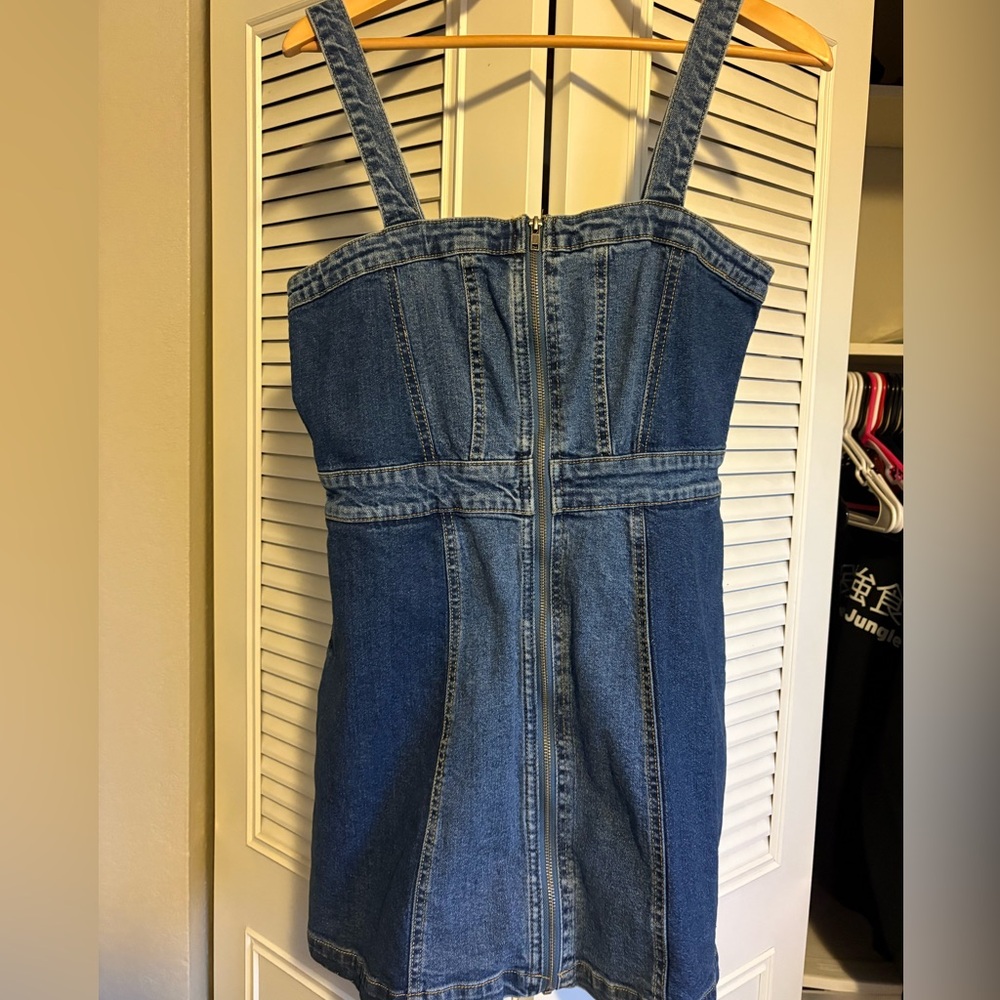 Women’s medium wild fable, zip up jean dress